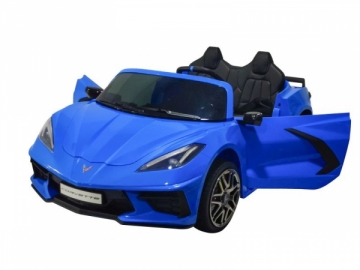 Vaikiškas dvivietis elektromobilis - Corvette Stingray, mėlynas 