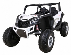 Vaikiškas dvivietis keturratis Buggy UTV-MX, baltas 