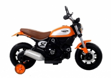 Vaikiškas elektrinis motociklas "QK307", oranžinis