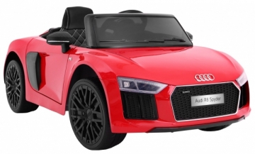 Vaikiškas elektromobilis AUDI R8 Spyder, raudonas lakuotas