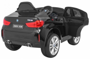 Vaikiškas elektromobilis BMW X6M, juodas lakuotas