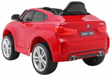 Vaikiškas elektromobilis BMW X6M, raudonas lakuotas