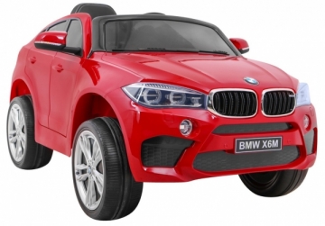 Vaikiškas elektromobilis BMW X6M, raudonas lakuotas