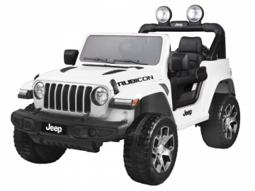 Vaikiškas elektromobilis JEEP Wrangler Rubicon, baltas 