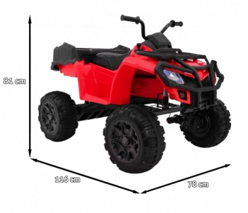 Vaikiškas keturratis Quad XL ATV, raudonas