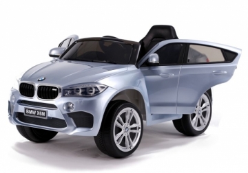 Vaikiškas vienvietis elektromobilis - BMW X6, sidabrinis