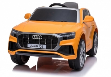 Vaikiškas vienvietis elektromobilis "Audi Q8", lakuotas geltonas