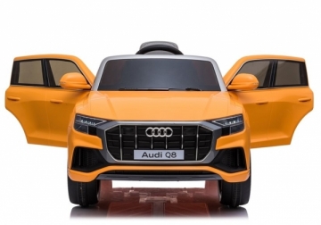 Vaikiškas vienvietis elektromobilis "Audi Q8", lakuotas geltonas