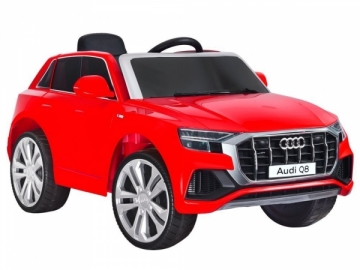 Vaikiškas vienvietis elektromobilis "Audi Q8", raudonas