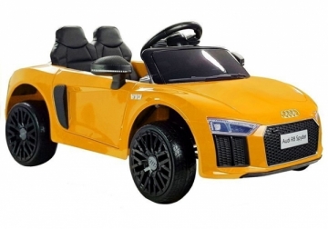 Vaikiškas vienvietis elektromobilis &quot;Audi R8&quot;, geltonas Автомобили для детей