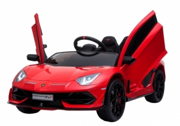 Vaikiškas vienvietis elektromobilis "Lamborghini Aventador", raudonas