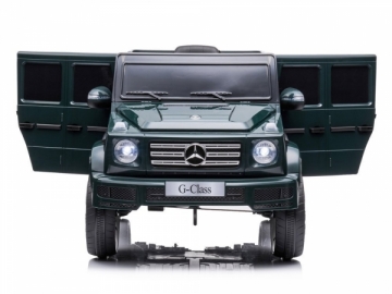 Vaikiškas vienvietis elektromobilis "Mercedes G500", tamsiai žalias