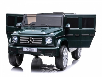 Vaikiškas vienvietis elektromobilis "Mercedes G500", tamsiai žalias