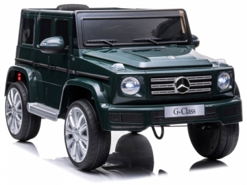 Vaikiškas vienvietis elektromobilis "Mercedes G500", tamsiai žalias