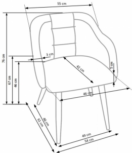 Valgomojo kėdė K288 šviesiai pilka / smėlio