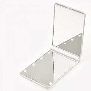 Veidrodis Deveroux Cosmetic Pocket LED White Mirror MR-L210 Kosmetiniai veidrodėliai