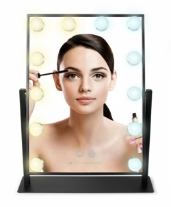 Veidrodis Rio-Beauty Cosmetic mirror with LED bulbs large (Hollywood Glamour Large Light ed Mirror)