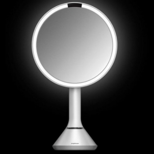 Veidrodis Simplehuman Cosmetic mirror Sensor Touch with LED light intensity control, 5x magnification