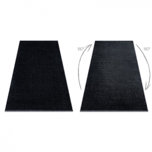 Vienspalvis juodas kilimas FLORENCE | 135x190 cm 