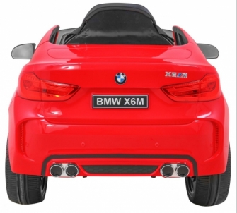 Vienvietis elektromobilis BMW X6M, raudonas