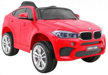 Vienvietis elektromobilis BMW X6M, raudonas