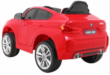 Vienvietis elektromobilis BMW X6M, raudonas