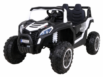 Vienvietis elektromobilis Buggy UTV 2000M Racing, baltas