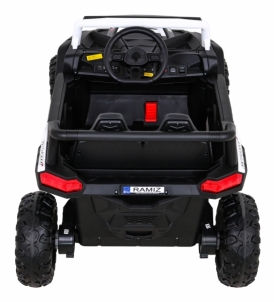 Vienvietis elektromobilis Buggy UTV 2000M Racing, baltas