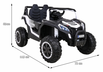 Vienvietis elektromobilis Buggy UTV 2000M Racing, baltas