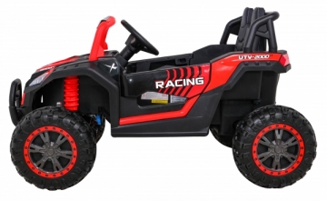 Vienvietis elektromobilis Buggy UTV 2000M Racing, raudonas