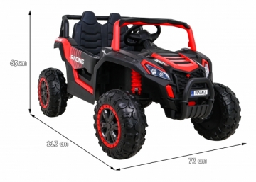 Vienvietis elektromobilis Buggy UTV 2000M Racing, raudonas