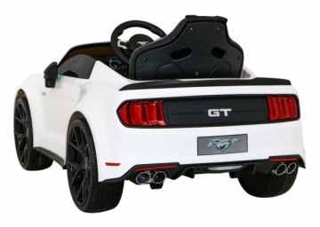 Vienvietis elektromobilis Ford Mustang GT, baltas