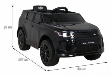 Vienvietis elektromobilis Land Rover Discovery Sport, juodas