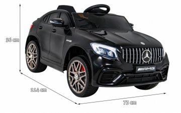 Vienvietis elektromobilis Mercedes Benz GLC63S, juodas