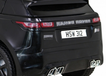 Vienvietis elektromobilis Range Rover Velar, juodas