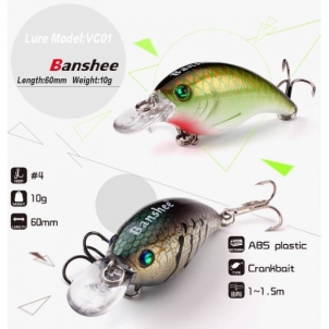 Vobleris Banshee Crankbait Bass 60mm 10g VC01 Mad Lava, Plūdrus