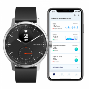 Vyriškas laikrodis Withings Hibridinis Išmanusis laikrodis Scanwatch Black 42