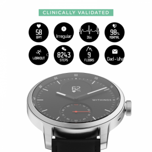 Vyriškas laikrodis Withings Hibridinis Išmanusis laikrodis Scanwatch Black 42