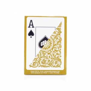 Žaidimo kortos Copag 1546 Elite Poker size - Jumbo index (auksinės)