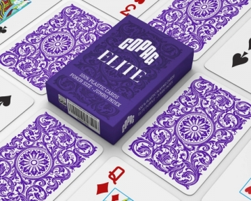 Žaidimo kortos Copag 1546 Elite Poker size - Jumbo index (purpurinės)