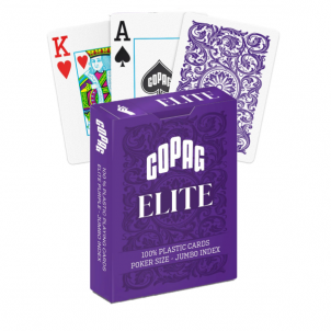 Žaidimo kortos Copag 1546 Elite Poker size - Jumbo index (purpurinės)