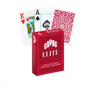 Žaidimo kortos Copag 1546 Elite Poker size - Jumbo index (raudonos)