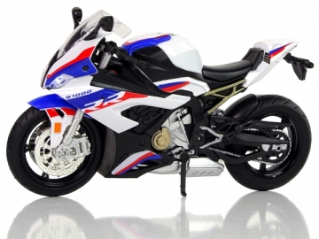 Žaislinis motociklo modelis BMW S1000RR, baltas