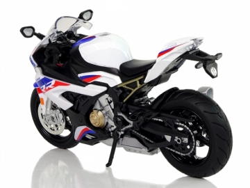 Žaislinis motociklo modelis BMW S1000RR, baltas