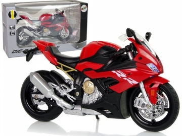 Žaislinis motociklo modelis BMW S1000RR, raudonas 