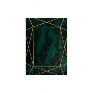 Žalias aukso raštais dekoruotas kilimas EMERALD | 140x190 cm