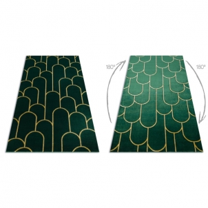 Žalios spalvos kilimas su aukso raštais EMERALD Art deco | 120x170 cm