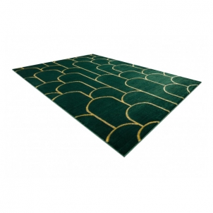 Žalios spalvos kilimas su aukso raštais EMERALD Art deco | 140x190 cm