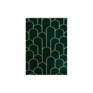 Žalios spalvos kilimas su aukso raštais EMERALD Art deco | 140x190 cm