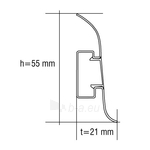  Grindjuostė PVC 5101 FLEX SMART Sibiro ąžuolas paveikslėlis 2 iš 2